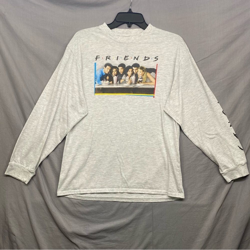 Friends Front & Sleeve Logo‎ Light Heather Gray Women Size | XL